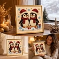thumbnail image 6 of Christmas Diamond Art Kits for Adults, Golden Framed Pearl Bead Painting Kit, Winter Penguin Santa Hat Snowflake Gift Box Textured Sparkling Handmade Decor for Home Office Holiday Use, 6 of 7