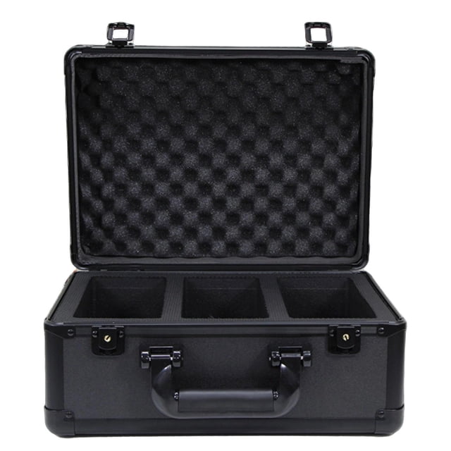 Caja almacenamiento para tarjetas coleccionables, resistente, práctica, ligera y versátil, aleación aluminio.