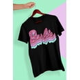 thumbnail image 5 of Barbie Abstract Logo Mens and Womens Short Sleeve T-Shirt (Black, S-XXL), 5 of 6