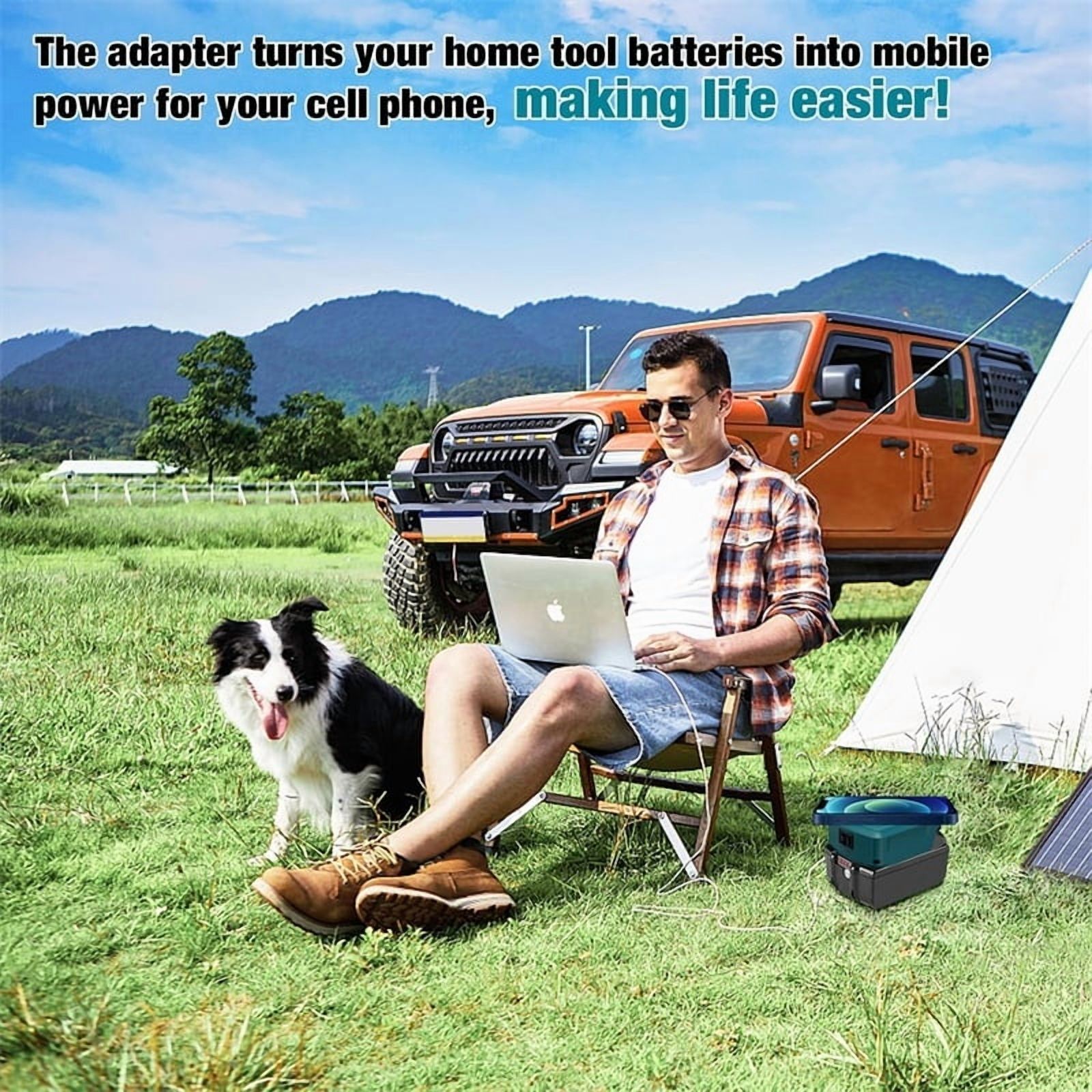 Wireless Phone Charger For Makita 18V Li-ion Battery USB Adapter With Type-C Charge Port Portable Power Bank