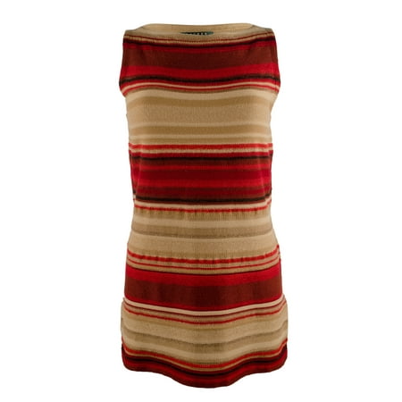 Women's Petite Sleeveless Striped Knit Top RM PL