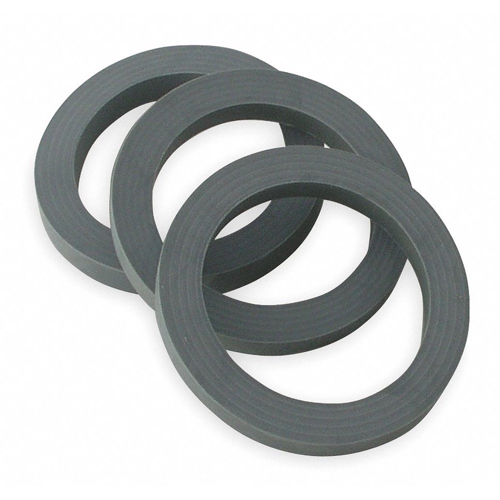 Rubber Black Washer, 11/4" to 11/2" Pipe Dia., Slip Connection