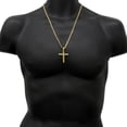 thumbnail image 2 of Cross Necklace, 25 Stainless Steel Mens Cross Pendant Chain Necklace for Men Women Catholic & Christian Religious Jewelry Gift, 2 of 9
