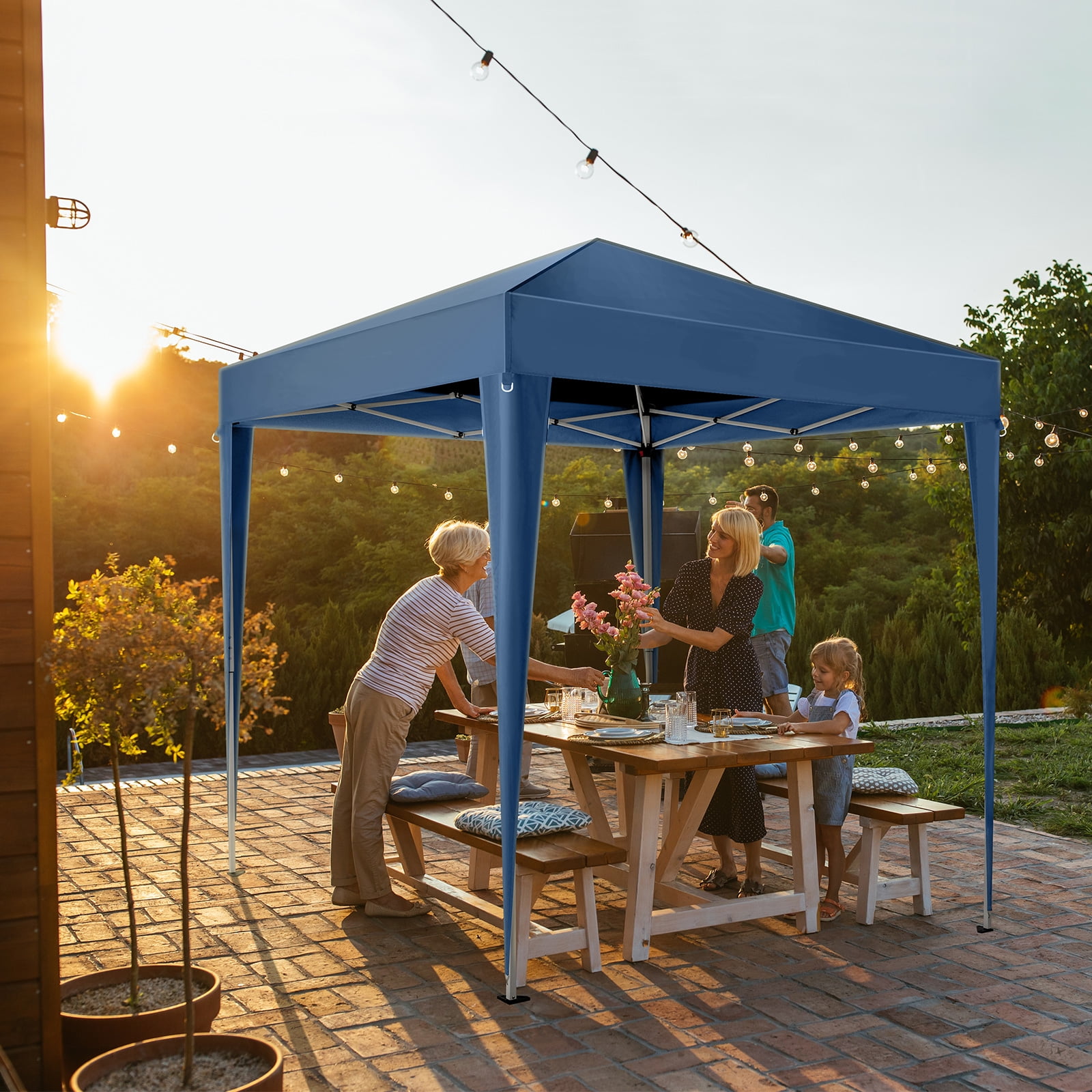 Zimtown 6.5ft x 6.5ft Pop Up Gazebo Canopy Tent, Waterproof, 4
