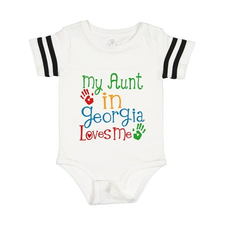 

Inktastic My Aunt in Georgia Loves Me Gift Baby Boy or Baby Girl Bodysuit