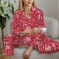 thumbnail image 6 of Fotbe Hohoho5 Pattern Long Sleeve Pajama Set for Women,Sleepwear Set,2-piece Loungewear Set,Soft PJs Comfy Nightwear with Pockets -X-Large, 6 of 7