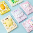 thumbnail image 2 of Cuaderno antiestrés con forma de perro y gatito con orejas grandes de Sanrio, serie de imágenes familiares, cuaderno para niños con forma de corazón y forma de niña, 2 of 5