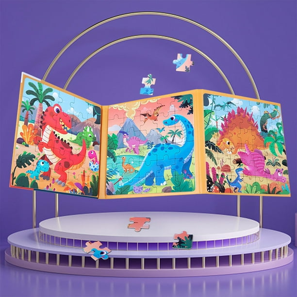 Gama completa de 10 puzles magnéticos avanzados para niños de 3 a 7 años. Libro de puzles magnéticos 3 en 1. Juego de puzles. Juguetes de actividad magnéticos para niños y niñas. Puzles infantiles.