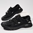 thumbnail image 5 of Hicooer GOOHIK Mens Closed Toe Sandals, Sport Sandals Casual Leather Handmade Sandals Adjustable Fisherman Beach Sandals For Outdoor Walking Driving Black, 5 of 7