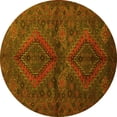 thumbnail image 1 of Ahgly Company Indoor Round Persian Yellow Traditional Area Rugs, 3' Round, 1 of 4