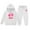 White, variant on Girls 2 Piece Outfits Girl Sets Child Toddler Boys Girls Long Sleeve Solid Warm Hoodie Pullover Tops Pants Kids Outfits Sweat Suit