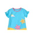 thumbnail image 4 of Robe Fille Manches Courtes Tee Top Coloré Été Étoile de Mer Plage 7 Ans, 4 of 6