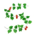 thumbnail image 3 of Tongina Artificial Flower Greenery Rattan Fake Leaves Rattan for Garden Decoration Artificial Fruit Leaves Rattan Vine for Party Home Strawberry, 3 of 8