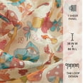 thumbnail image 2 of Urban Shop 38" x 84" Sheer Single Curtain Panel, Mushroom Print, 2 of 8