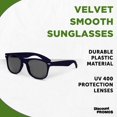 thumbnail image 3 of Velvet Smooth Sunglasses Set of 10, Bulk Pack - UV Protection, Perfect for Party, Beach, Pool, Outdoor Events - Navy, 3 of 8