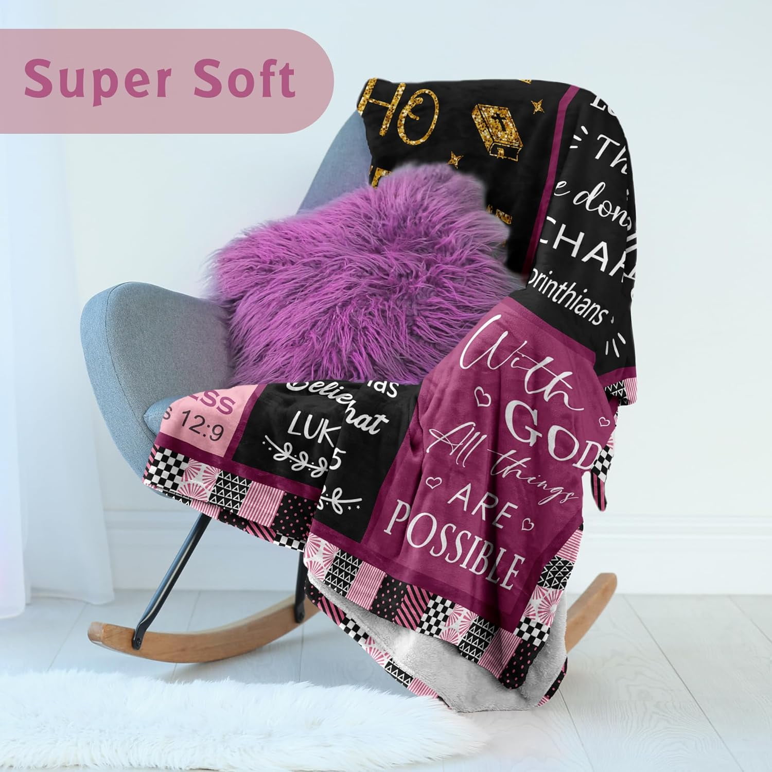 Christian Gifts for Women, Religious Gifts for Women, Baptism Confirmation Gifts for Girls, Spiritual Inspirational Gifts for Women, Catholic Gifts, Christian Gifts, Christian Blanket