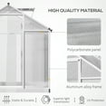 thumbnail image 4 of Outsunny 4'x6.2'x6.4' Walk-in Garden Greenhouse Polycarbonate Panels Plants Flower Growth Shed Cold Frame Outdoor Portable Warm House Aluminum Frame, 4 of 10