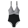 thumbnail image 4 of Xunlbb Bikini Sets for Women With Chest Pad Without Underwire Print V Swimming Trunks Swimsuit Beach Outfits for Women Size S-XL, 4 of 5