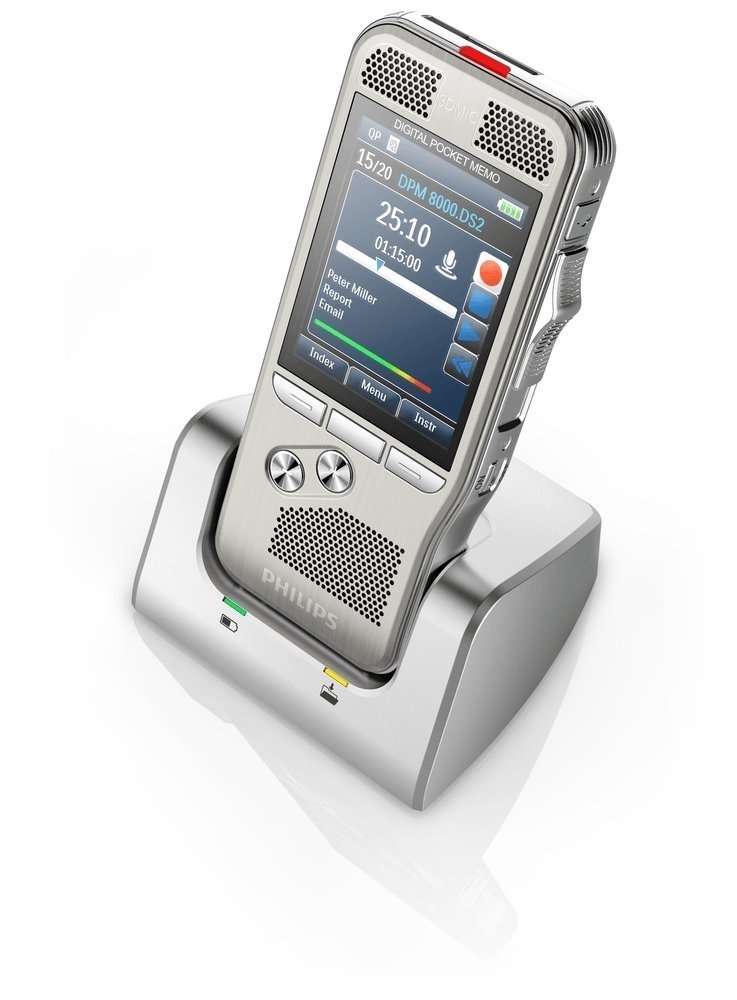 Philips DPM-8000 Professional Digital Pocket Memo with Cradle and Speechexec Pro Software - image 3 of 8