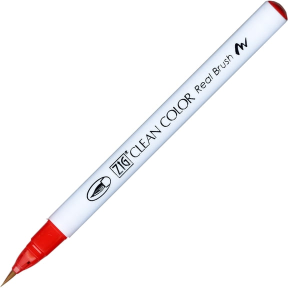 Kuretake Zig Clean Color Real Brush Marker, Carmine Red