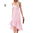 thumbnail image 5 of Sonducket Vestido largo de mujer Casual Spaghetti Strap Swing Sundress Club Noche Fecha Playa Vacaciones Cumpleaños Oficina Ropa de verano Vestidos Rosa S Sonducket AP011094-05, 5 of 5