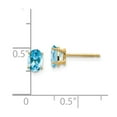thumbnail image 3 of FB Jewels 14K Yellow Gold 6x4 Oval December/Blue Topaz Post Earrings, 3 of 3