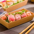 thumbnail image 3 of Matsuri Vision Rectangle Kraft Paper Medium Sushi Container - 5 1/2" x 2 3/4" x 1 1/2" - 100 count box, 3 of 3