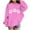 Pink, variant on Bnwani Little Girls Hoodies Crew Neck Long Sleeve Pockets Short Sweatshirt Floral Graphic Printed Tops Pullover