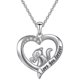 thumbnail image 1 of Collar de plata S925 con colgante en forma de corazón para mujer --- Código de modelo 13541, 1 of 2