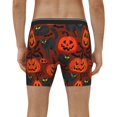thumbnail image 2 of Men's Boxer Briefs, pumpkin halloween cat Soft and Breathable Mens Underwear Boxer Briefs With Widen Waist, 2 of 5