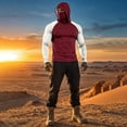 thumbnail image 6 of Men's Color Block Drop Shoulder Hooded Long Sleeve Sun Shirt, Lightweight UPF Protective Pullover Top for Outdoor Sports, Hiking and Casual Daily Use, 6 of 9