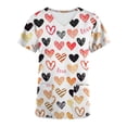 thumbnail image 4 of TIMIFIS Blouse d'Uniforme de Travail pour Femmes, Manches Courtes, Col en V, avec Poches - Blanc, 4 of 5