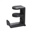 thumbnail image 1 of Soporte Giratorio para Auriculares con Abrazadera Ajustable para PC, con de 360 Grados, Color Negro., 1 of 5