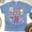 CarolinaBlue, variant on Back to School Teacher Shirt – Cute Supplies Bows Globe Bus Graphic Tee, Dark Heather, Size XL