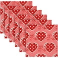 thumbnail image 6 of GZHJMY Valentine's Day Heart Cloth Napkins Set of 1, Reusable Washable Oversized Table Napkins for Family Wedding Dinner Party Home Decor, 20 Inch Decorative Washcloths, 6 of 7