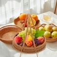thumbnail image 4 of FESTFENDS Para Postres Y Bocadillos Cesta Tejida Imitación Rattan Marrón, 4 of 6
