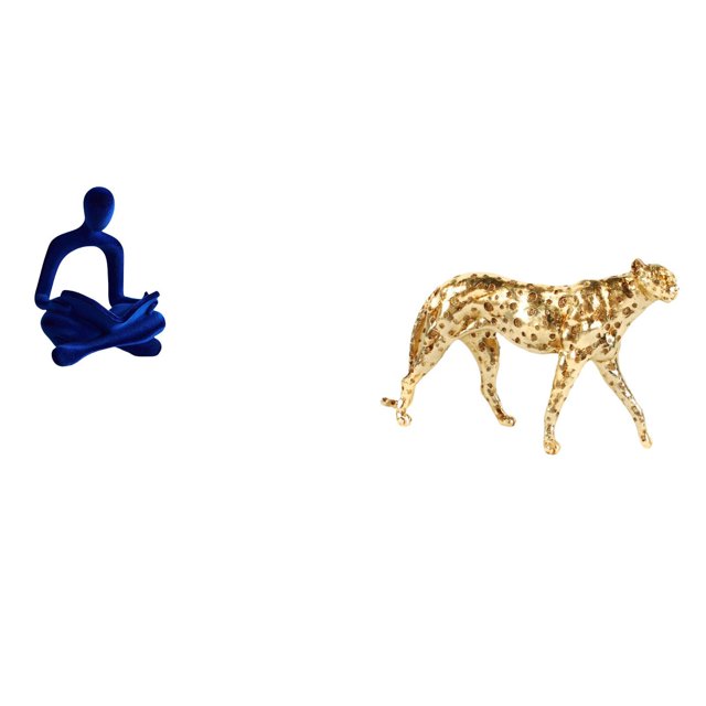Figura de pensador abstracto,Estatua de pensador abstracto,decoración para el hogar,Figura humana decorativa para oficina,coleccionable,Figura de guepardo,Figura de guepardo dorado,adorno de