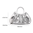thumbnail image 3 of Bolso Hombro Plisado PU para Mujer Mano Nube A La Cruzado Elegante (plateado), 3 of 3