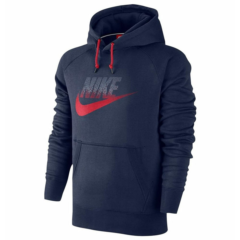 Nike - Nike Men's AW77 Futura Pullover Hoodie-Navy/Red - Walmart.com ...