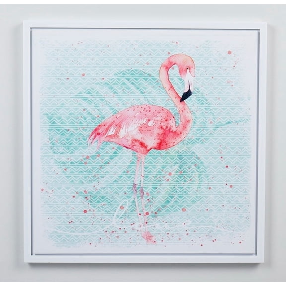 Jeco Flamingo 3D Canvas Art in Pink and Green