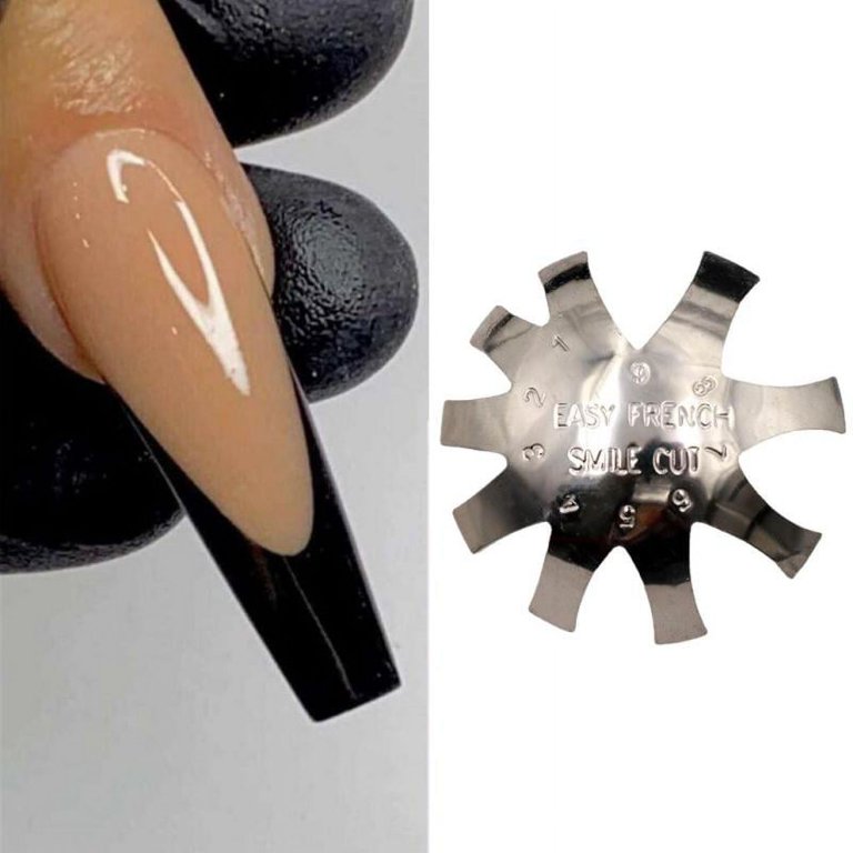 Maxbell Easy French Tip Trim Edge Trimmer Cutter Stencil Nail Art Tool  Silver at Rs 537.99, Personal Care Products