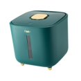 thumbnail image 3 of DOLITY Rice Storage Container Large Capacity Pet Food Dispenser for Corn Home Beans Green 5 KG, 3 of 8