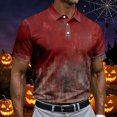 thumbnail image 2 of Polo Shirts for Men Short Sleeve Collared Golf Polos Halloween Themed Printed Polo Shirt, 2 of 5
