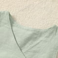 thumbnail image 3 of Toddler Girl Dress Summer Sleeveless Linen Cotton Dress Bow Kids Casual Dresses Clothes, 3 of 14