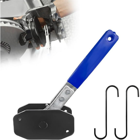 Brake Caliper Press Tool, 360 Degree Swing Ratchet Expander Wrench with 2 Brake Caliper Hooks, Brake Piston Caliper Spreader for Car Brake Repair & Replace, Car Accessories