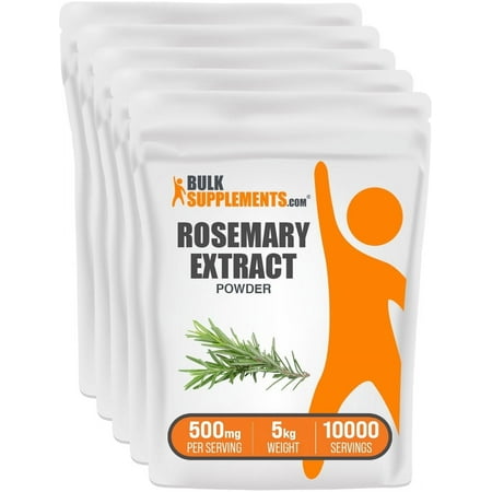 BulkSupplements Rosemary Extract Powder - 500mg per Serving - 5 Kilograms (11 lbs) - 10000 Servings