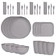 thumbnail image 1 of Nvzi 32pcs Wheat Straw Dinnerware Sets for 4 - Lightweight Unbreakable - Microwave Dishwasher Safe - Perfect for Picnic, Dorm,Camping Plates Cups and Bowls Set -Grey, 1 of 5