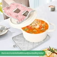 thumbnail image 3 of Yayeee Pot Holders Kitchen Heat Resistant with Pocket 7"x9.8" Cotton Oven Cooking Hot Pads, Brown Hand Drawn Cups, 3 of 7