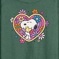 thumbnail image 3 of Peanuts - Hug Heart Flower - Women's Lightweight French Terry Long Sleeve Shirt, 3 of 6