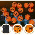 thumbnail image 2 of Luces de Halloween, Decoraciones de Halloween Luces de hadas 20 Linternas de calabaza LED Luces de cadena alimentadas por batería brillar Electrónica, 2 of 5